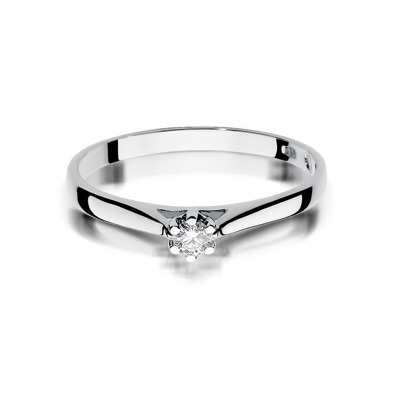 W311 Diamantový prsteň 0,09ct biele zlato Au 585/1000 - 1