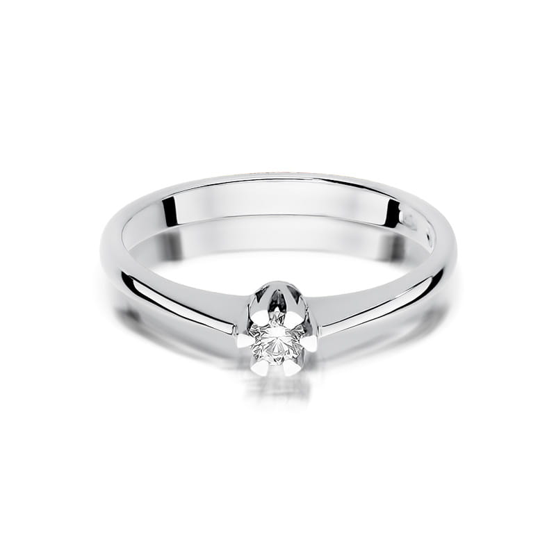 W319 Diamantový prsteň 0,10ct biele zlato Au 585/1000 - 1