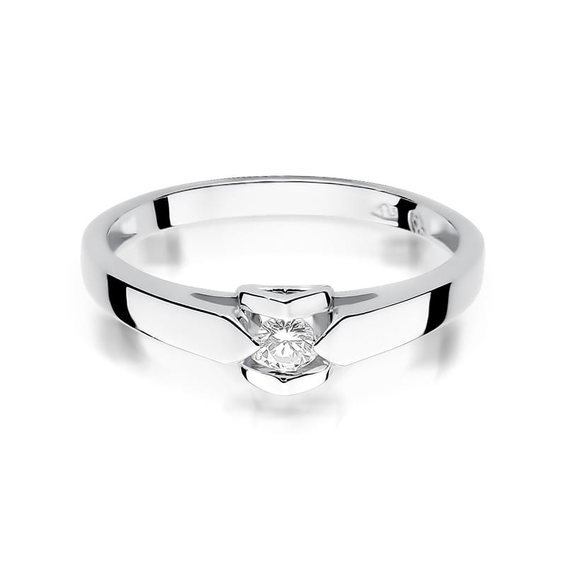 W320 Diamantový prsteň 0,09ct biele zlato Au 585/1000 - 1