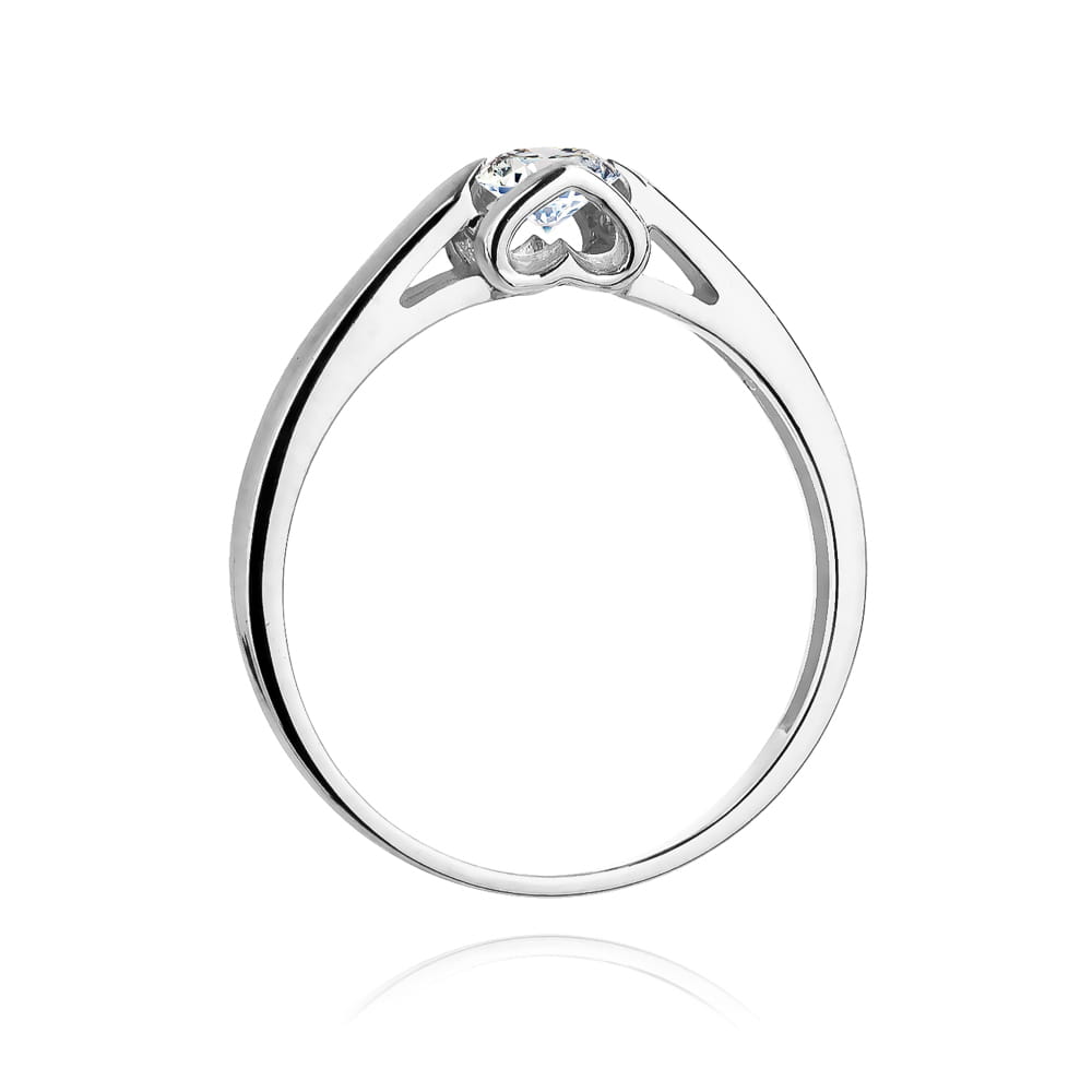 W320 Diamantový prsteň 0,09ct biele zlato Au 585/1000 - 2