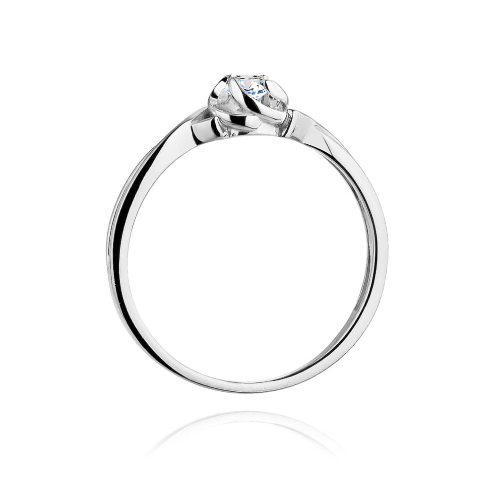 W329 Diamantový prsteň 0,10ct biele zlato Au 585/1000 - 2