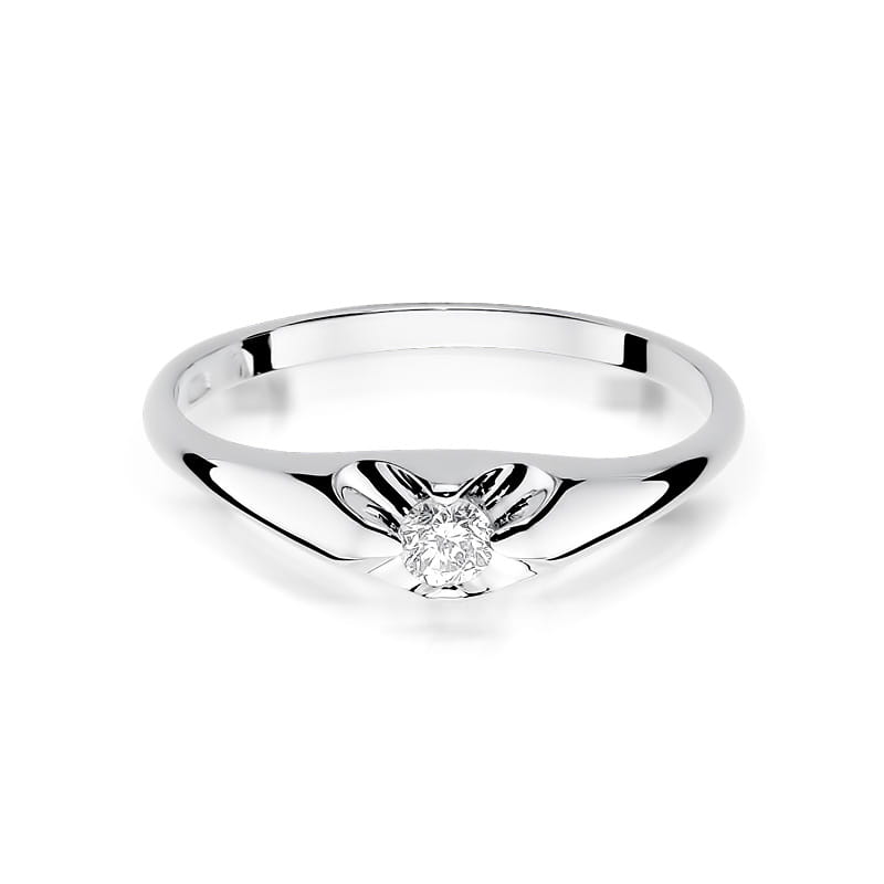 W331 Diamantový prsteň 0,10ct biele zlato Au 585/1000 - 1