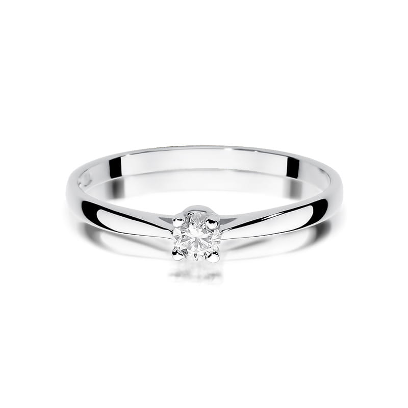 W335 Diamantový prsteň 0,15ct biele zlato Au 585/1000 - 1