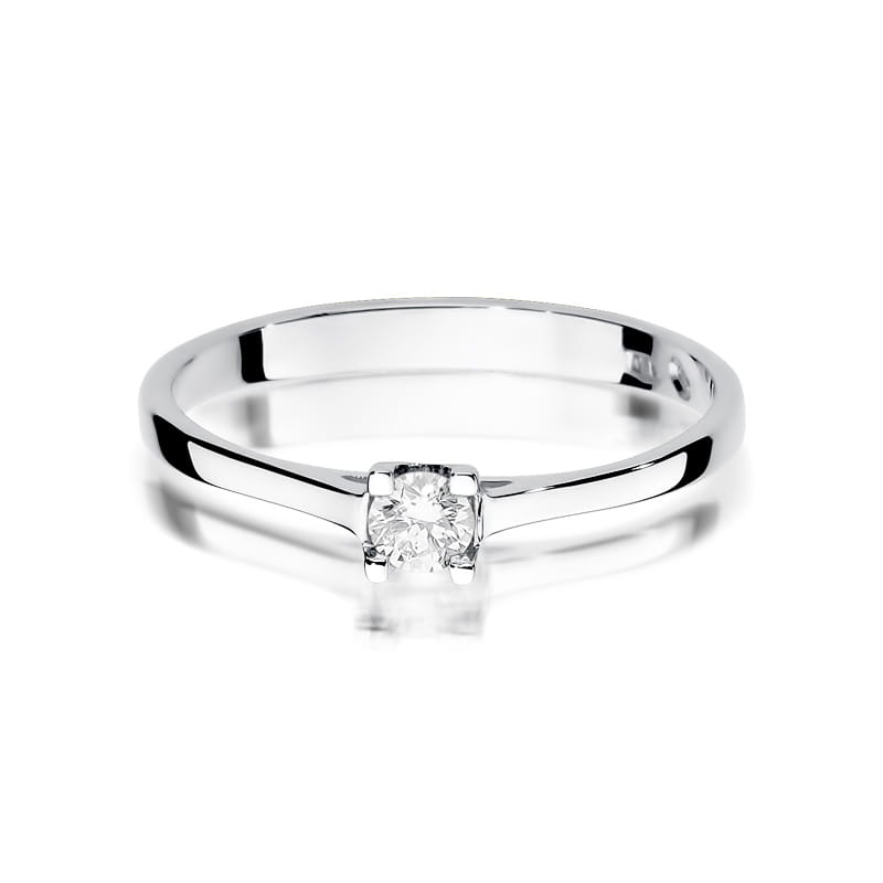W336 Diamantový prsteň 0,15ct biele zlato Au 585/1000 - 1