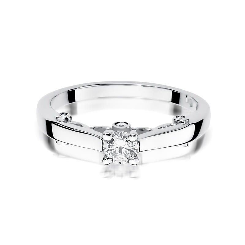 W342 Diamantový prsteň 0,23ct biele zlato Au 585/1000 - 1