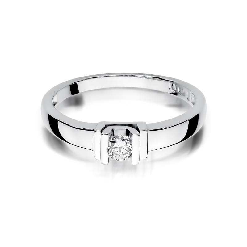 W343 Diamantový prsteň 0,10ct biele zlato Au 585/1000 - 1
