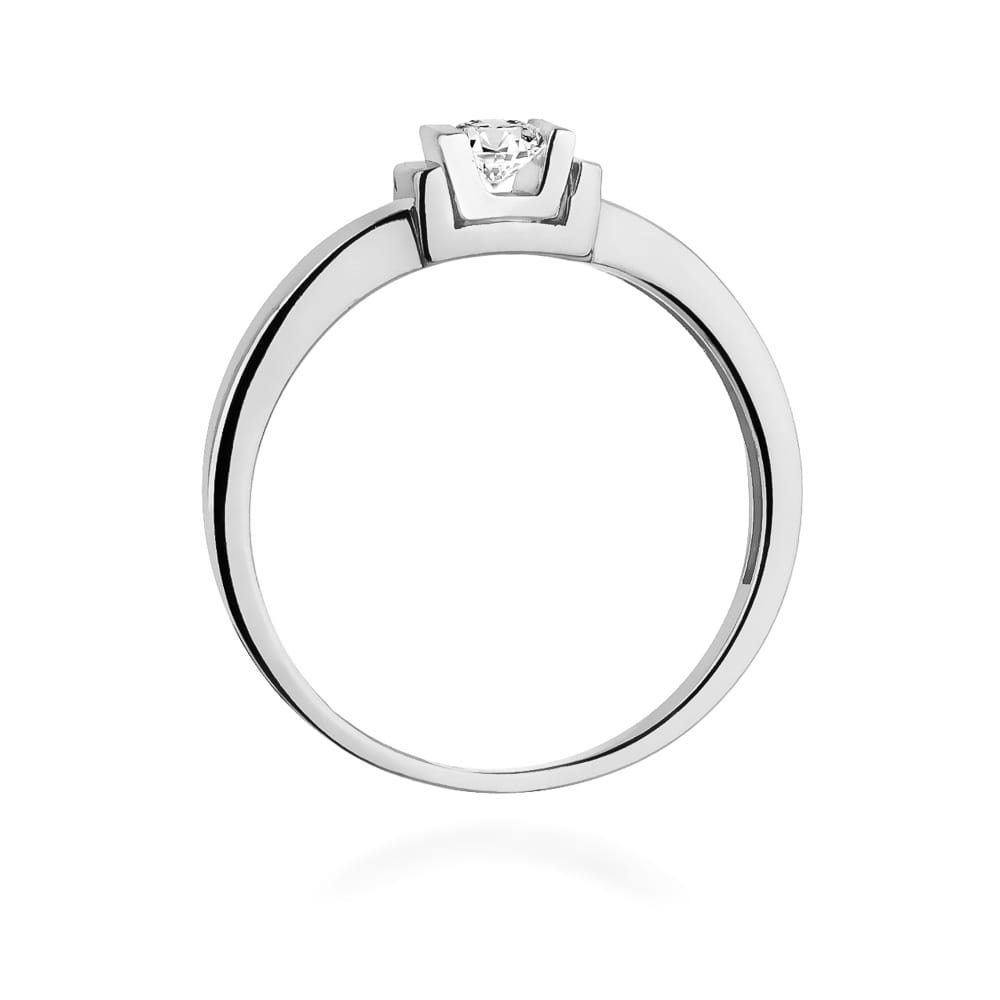 W343 Diamantový prsteň 0,10ct biele zlato Au 585/1000 - 2