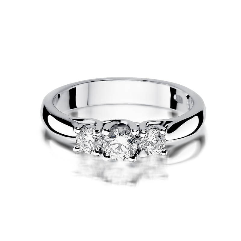 W344 Diamantový prsteň 0,25ct biele zlato Au 585/1000 - 1