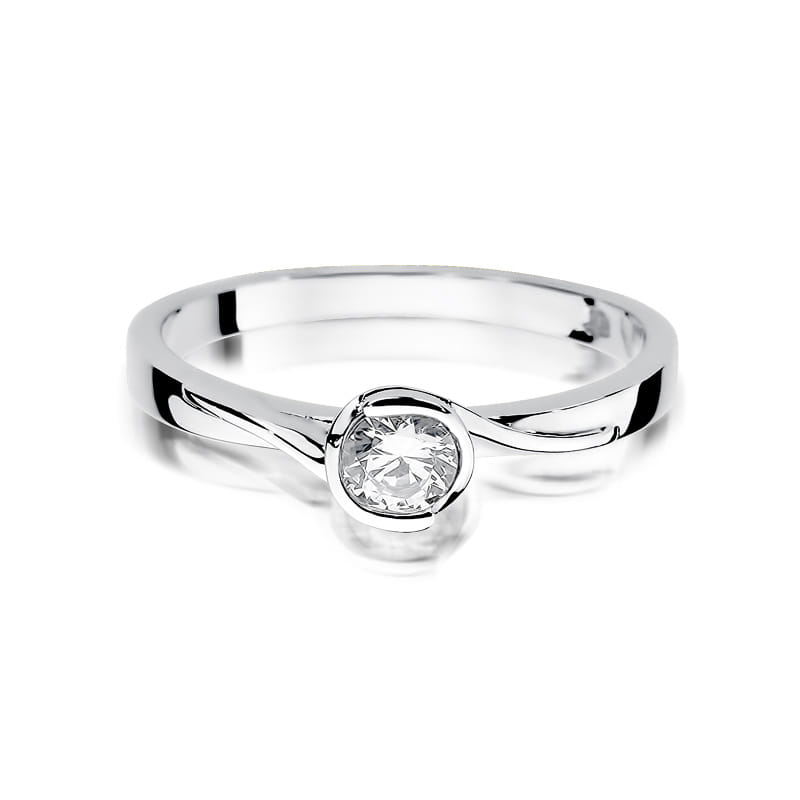 W357 Diamantový prsteň 0,25ct biele zlato Au 585/1000 - 1