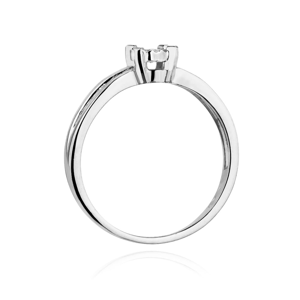 W360 Diamantový prsteň 0,08ct biele zlato Au 585/1000 - 2