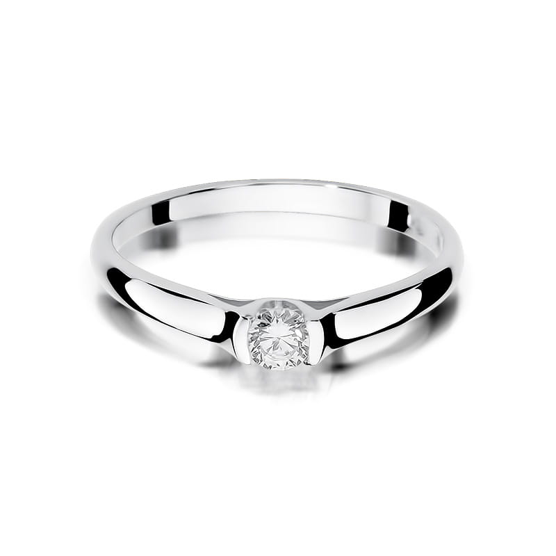 W369 Diamantový prsteň 0,15ct biele zlato Au 585/1000 - 1