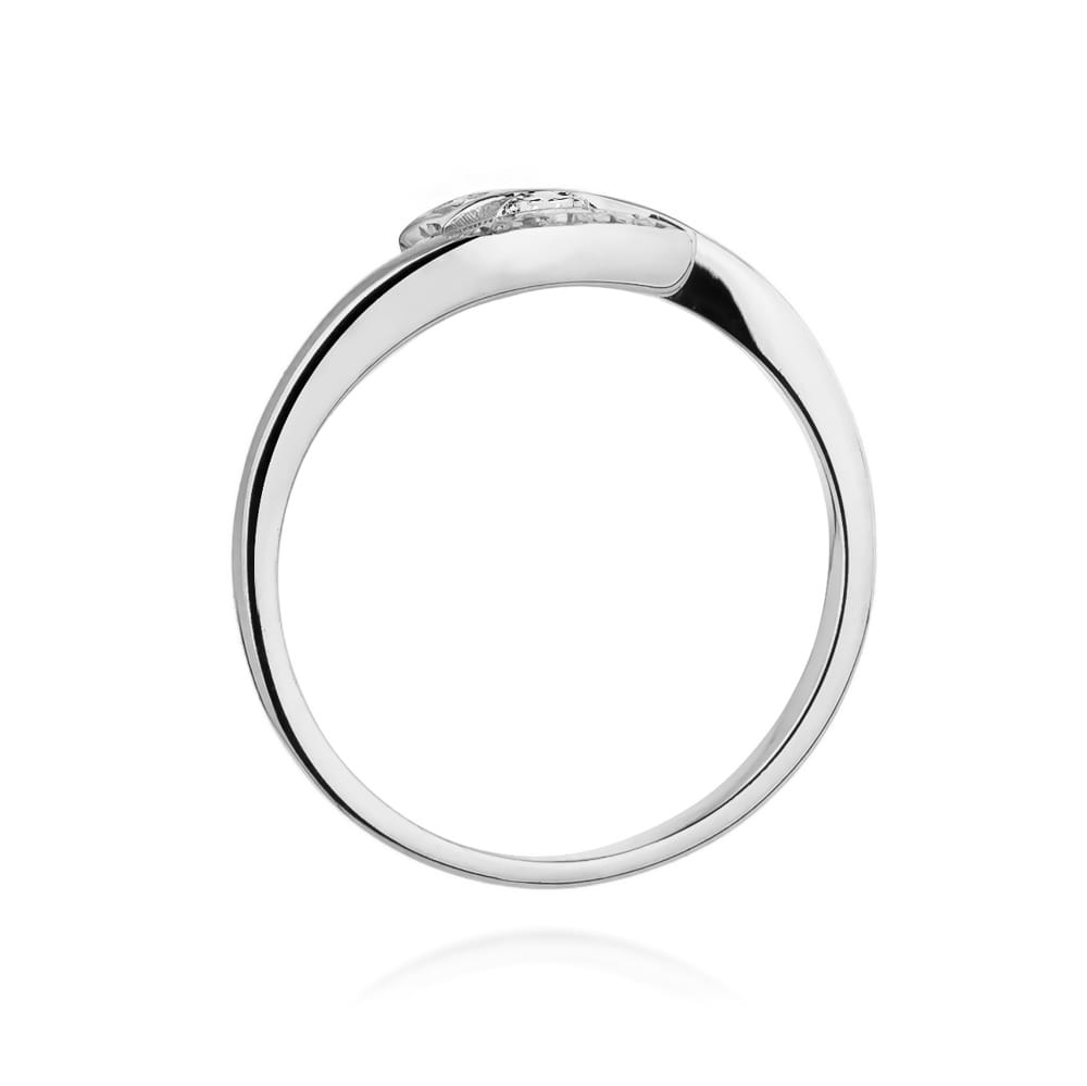 W372 Diamantový prsteň 0,10ct biele zlato Au 585/1000 - 2