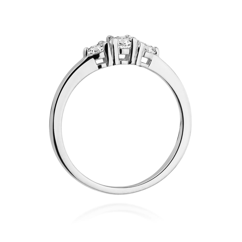 W377 Diamantový prsteň 0,15ct biele zlato Au 585/1000 - 2