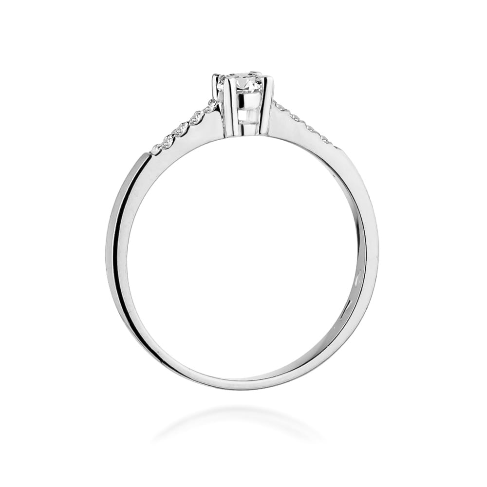 W382 Diamantový prsteň 0,15ct biele zlato Au 585/1000 - 2