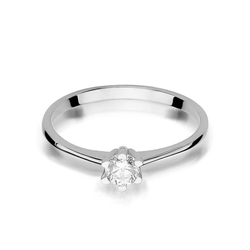 W387 Diamantový prsteň 0,23ct biele zlato Au 585/1000 - 1