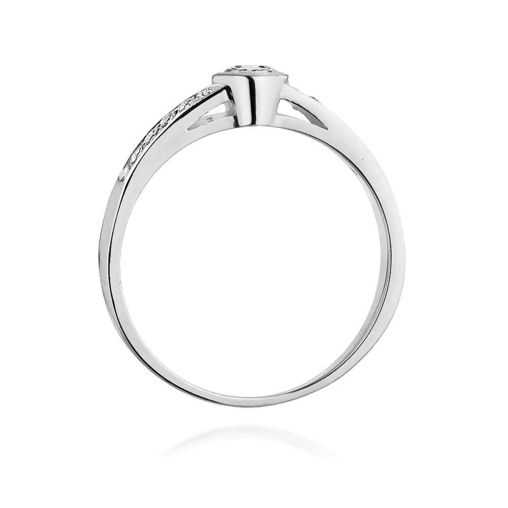 W389 Diamantový prsteň 0,15ct biele zlato Au 585/1000 - 2