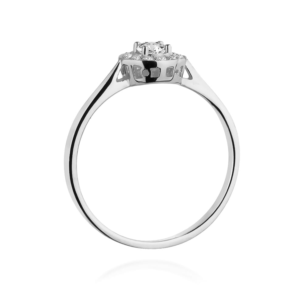 W390 Diamantový prsteň 0,15ct biele zlato Au 585/1000 - 2