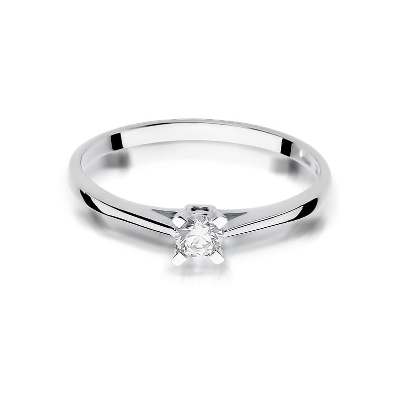 W392 Diamantový prsteň 0,15ct biele zlato Au 585/1000 - 1