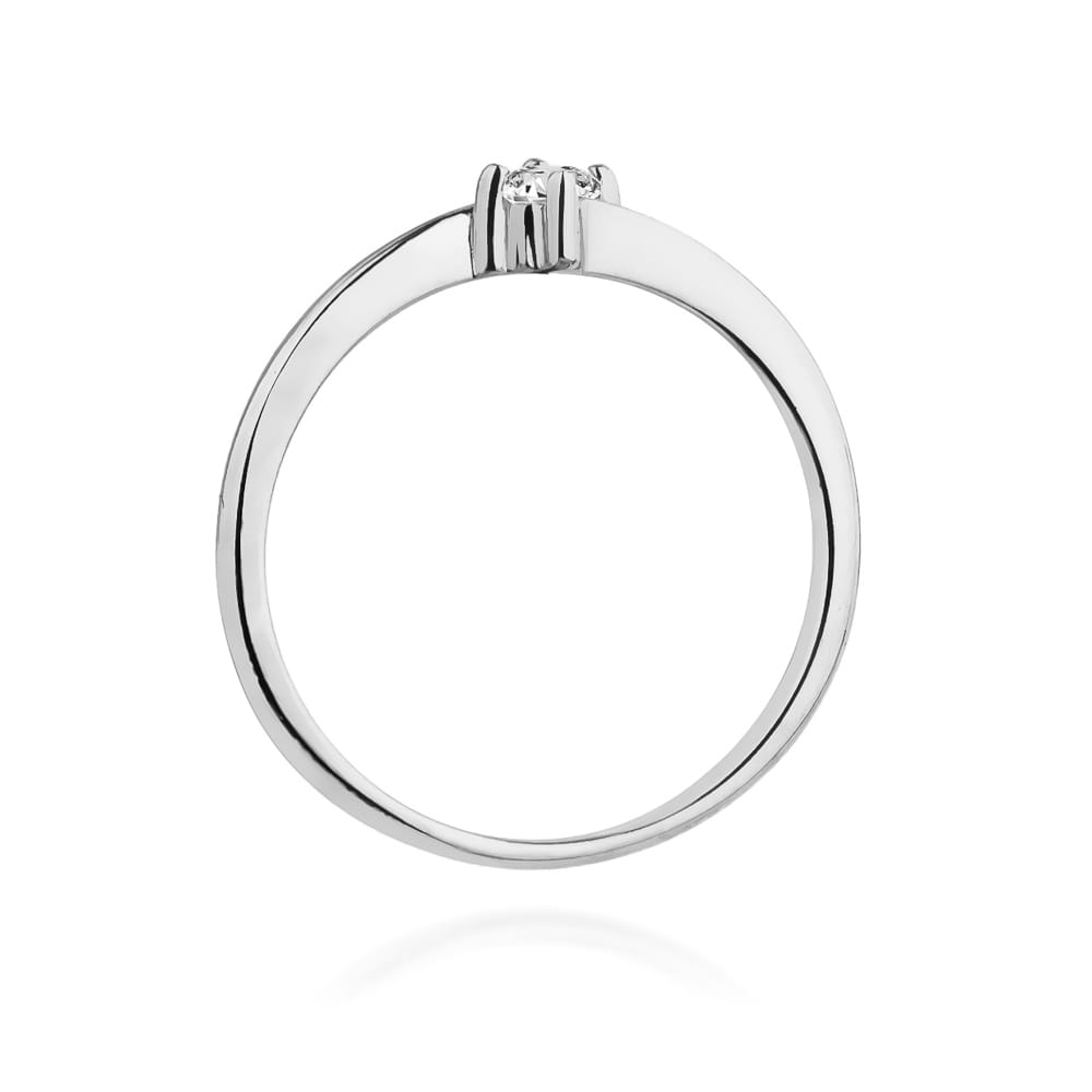 W395 Diamantový prsteň 0,09ct biele zlato Au 585/1000 - 2
