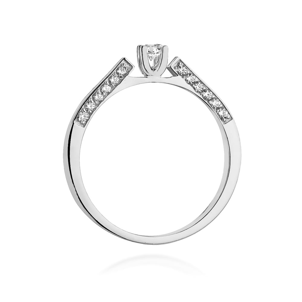 W396 Diamantový prsteň 0,08ct biele zlato Au 585/1000 - 2