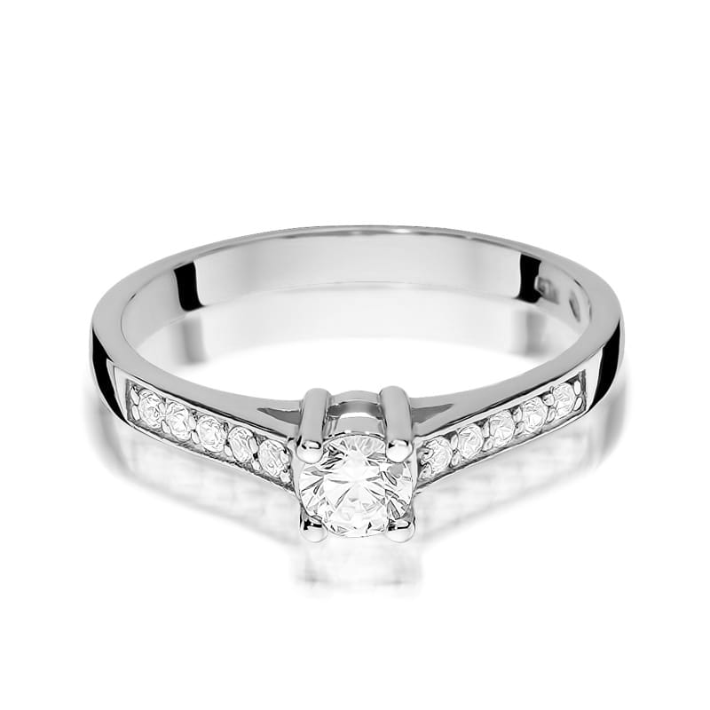 W398 Diamantový prsteň 0,28ct biele zlato Au 585/1000 - 1