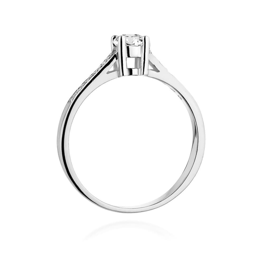 W398 Diamantový prsteň 0,28ct biele zlato Au 585/1000 - 2
