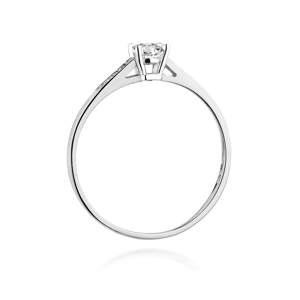 W399 Diamantový prsteň 0,15ct biele zlato Au 585/1000 - 2
