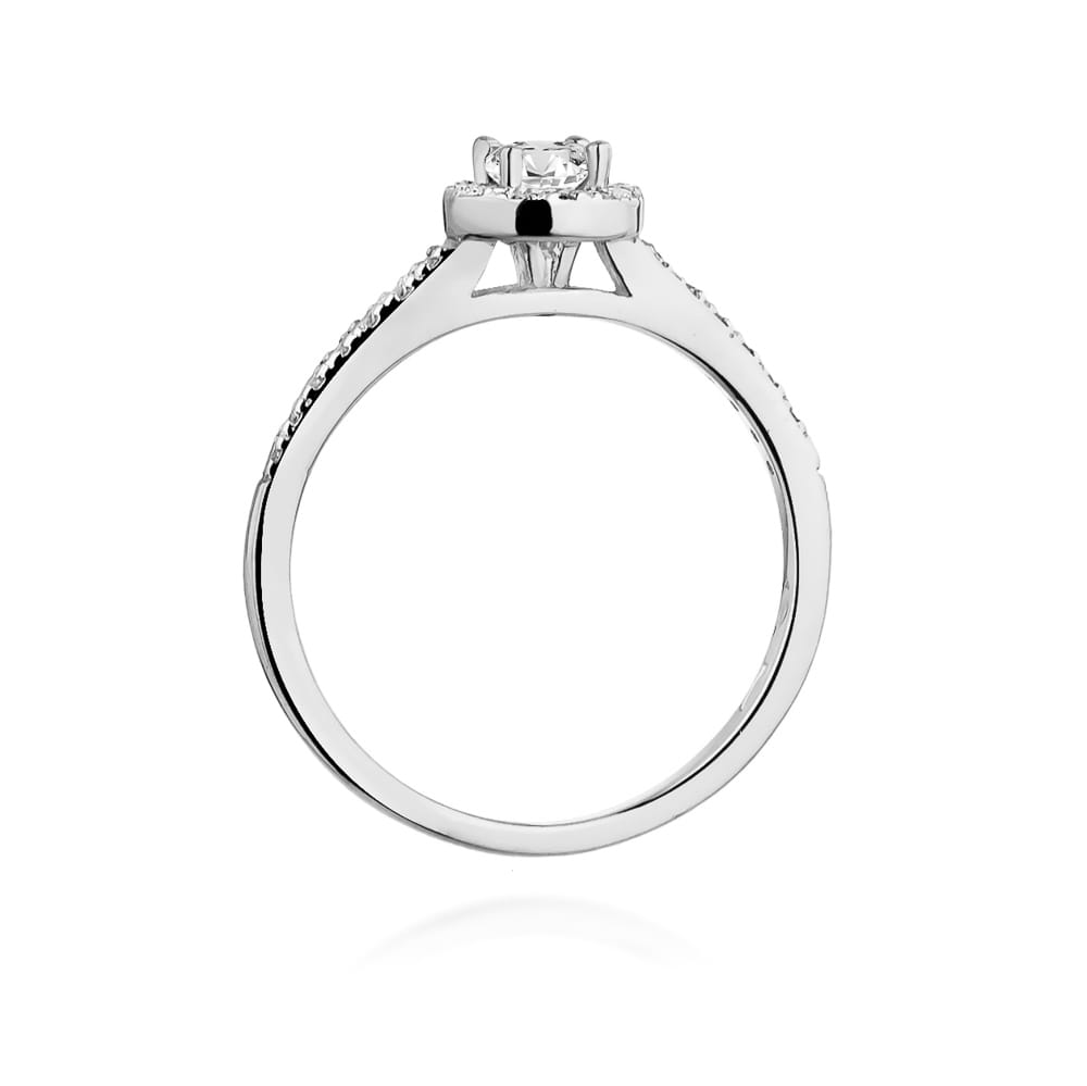 W406 Diamantový prsteň 0,15ct biele zlato Au 585/1000 - 2