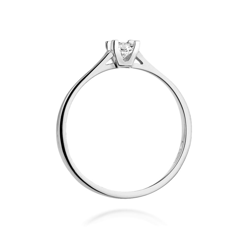 W407 Diamantový prsteň 0,09ct biele zlato Au 585/1000 - 2
