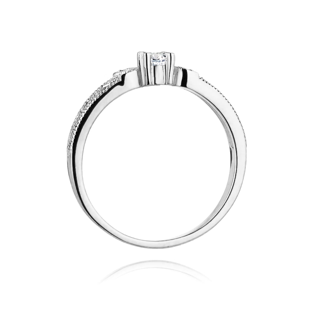 W411 Diamantový prsteň 0,10ct biele zlato Au 585/1000 - 2