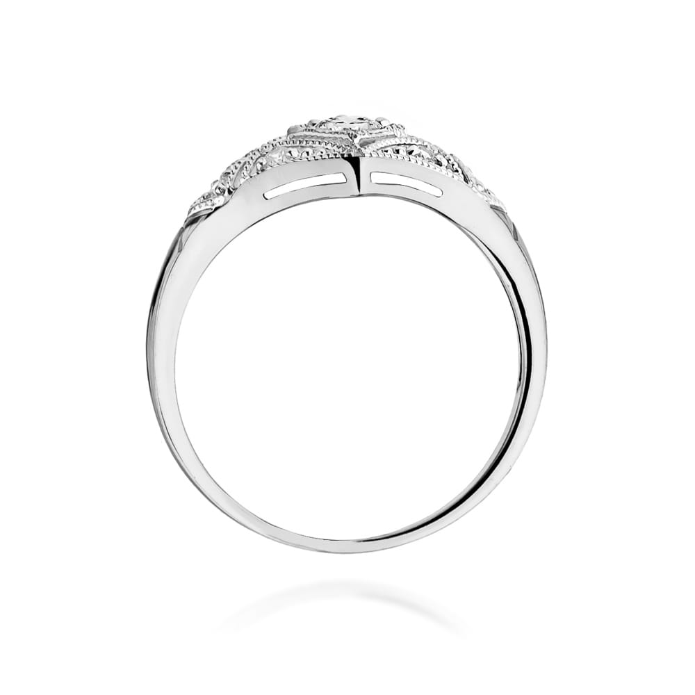 W412 Diamantový prsteň 0,10ct biele zlato Au 585/1000 - 2