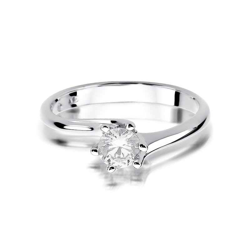 W423 Diamantový prsteň 0,50ct biele zlato Au 585/1000 - 1