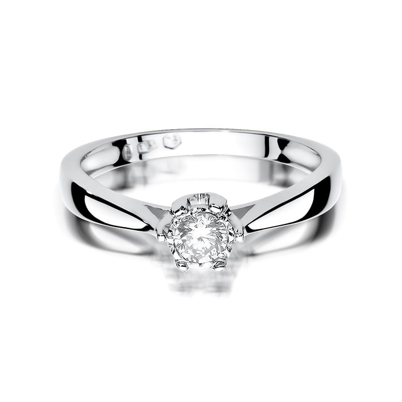 W429 Diamantový prsteň 0,20ct biele zlato Au 585/1000 - 1