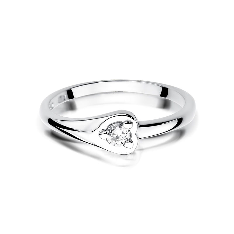 W430 Diamantový prsteň 0,10ct biele zlato Au 585/1000 - 1
