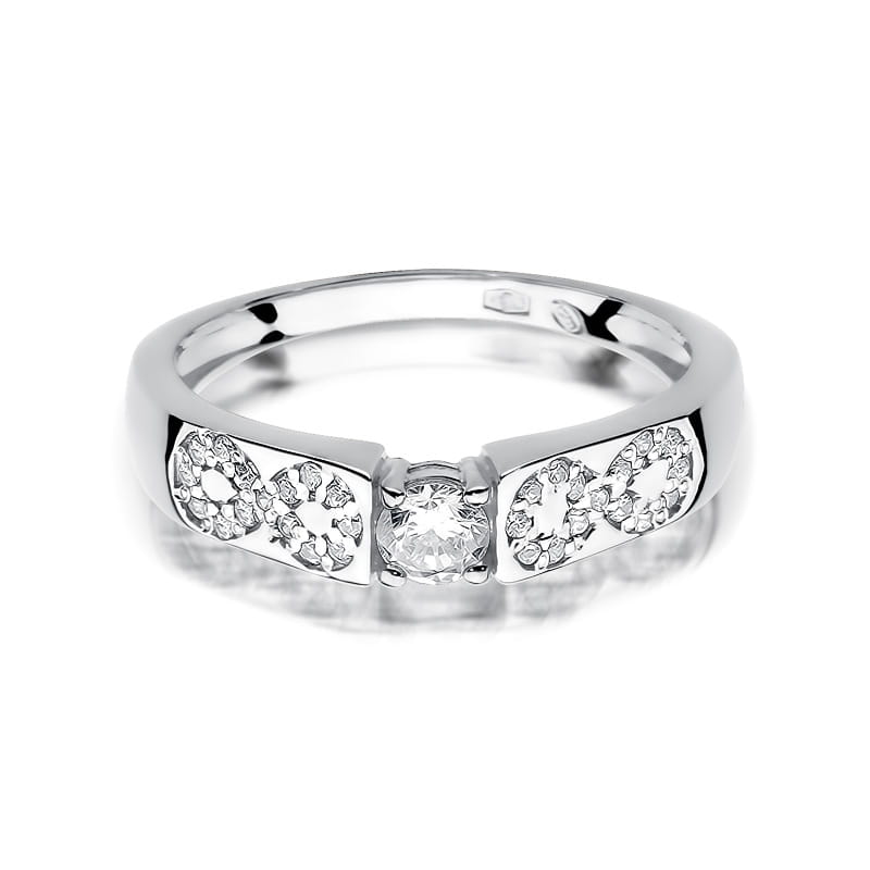 W431 Diamantový prsteň 0,20ct biele zlato Au 585/1000 - 1
