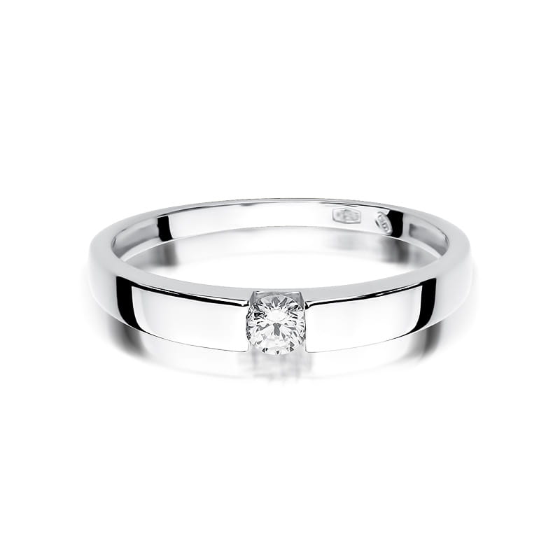 W432 Diamantový prsteň 0.12ct biele zlato Au 585/1000 - 1