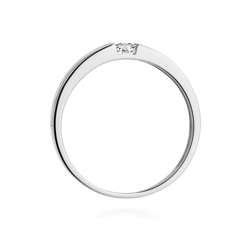 W432 Diamantový prsteň 0.12ct biele zlato Au 585/1000 - 2