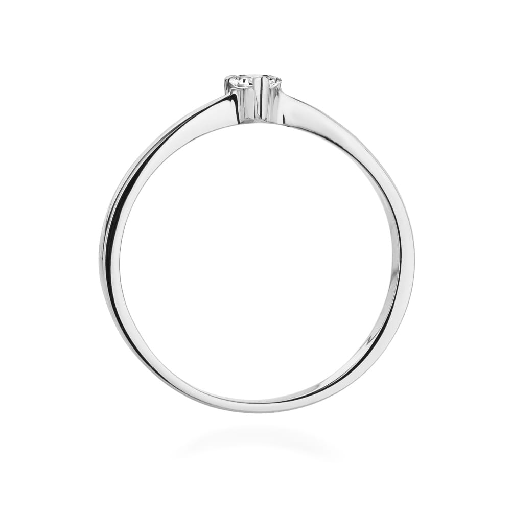 W433 Diamantový prsteň 0,10ct biele zlato Au 585/1000 - 2