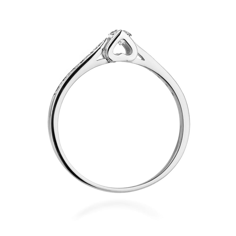 W435 Diamantový prsteň 0,10ct biele zlato Au 585/1000 - 2