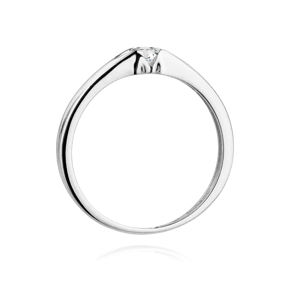 W436 Diamantový prsteň 0,12ct biele zlato Au 585/1000 - 2
