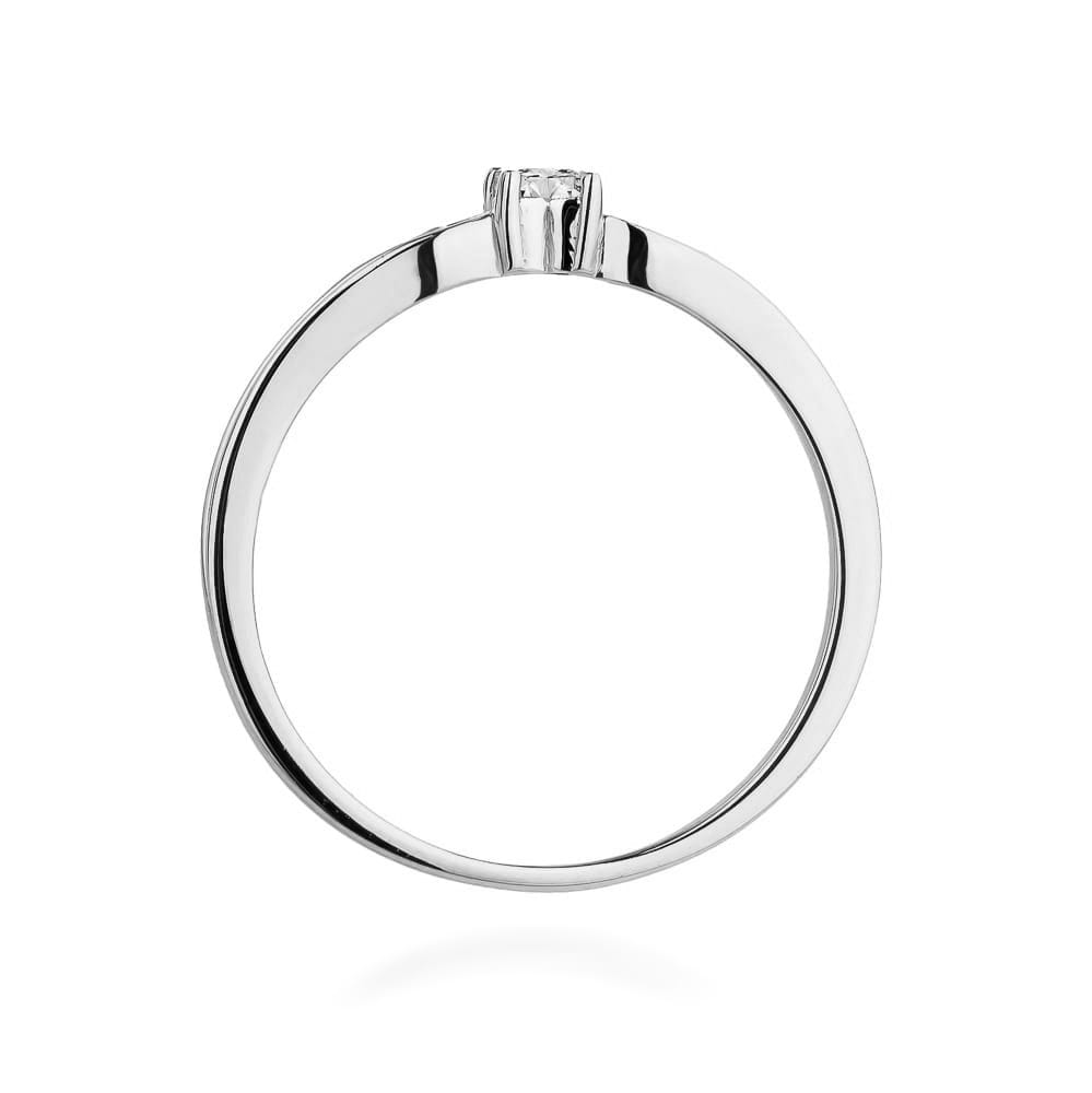 W445 Diamantový prsteň 0,10ct biele zlato Au 585/1000 - 2