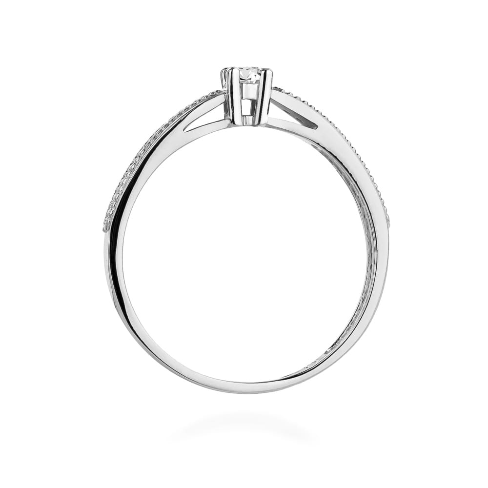 W449 Diamantový prsteň 0,08ct biele zlato Au 585/1000 - 2