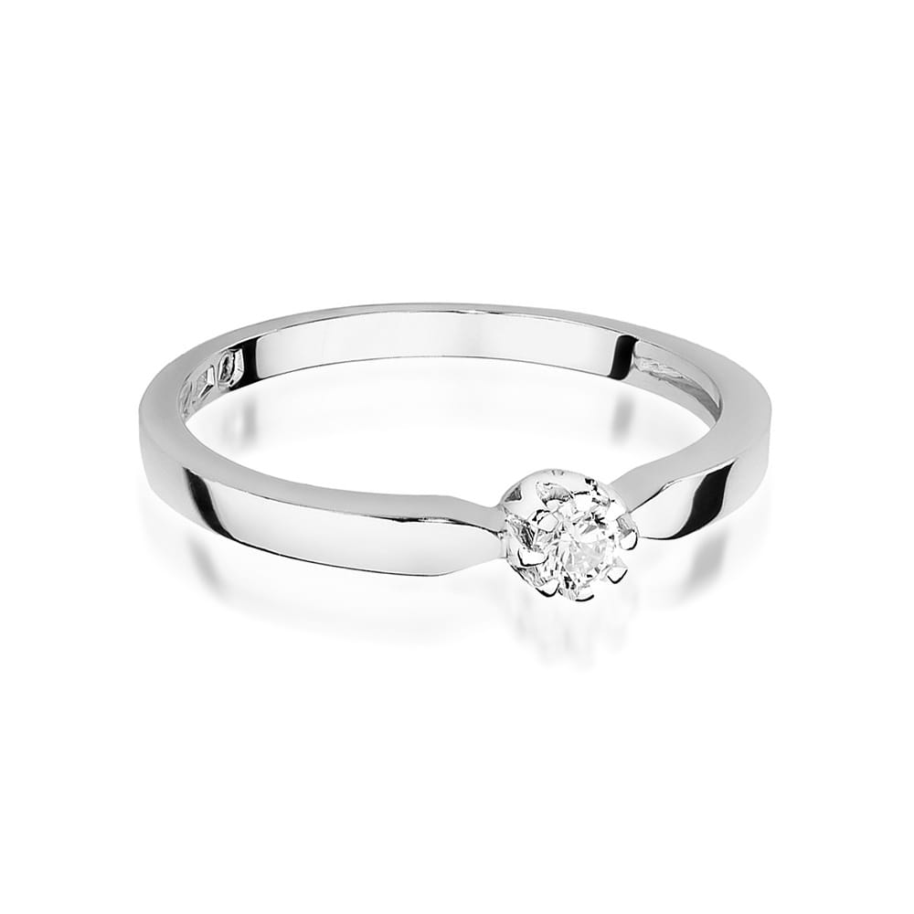 W450 Diamantový prsteň 0,10ct biele zlato Au 585/1000 - 1