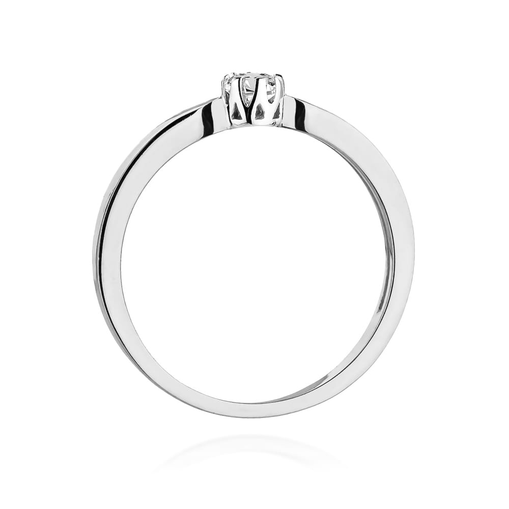 W450 Diamantový prsteň 0,10ct biele zlato Au 585/1000 - 2