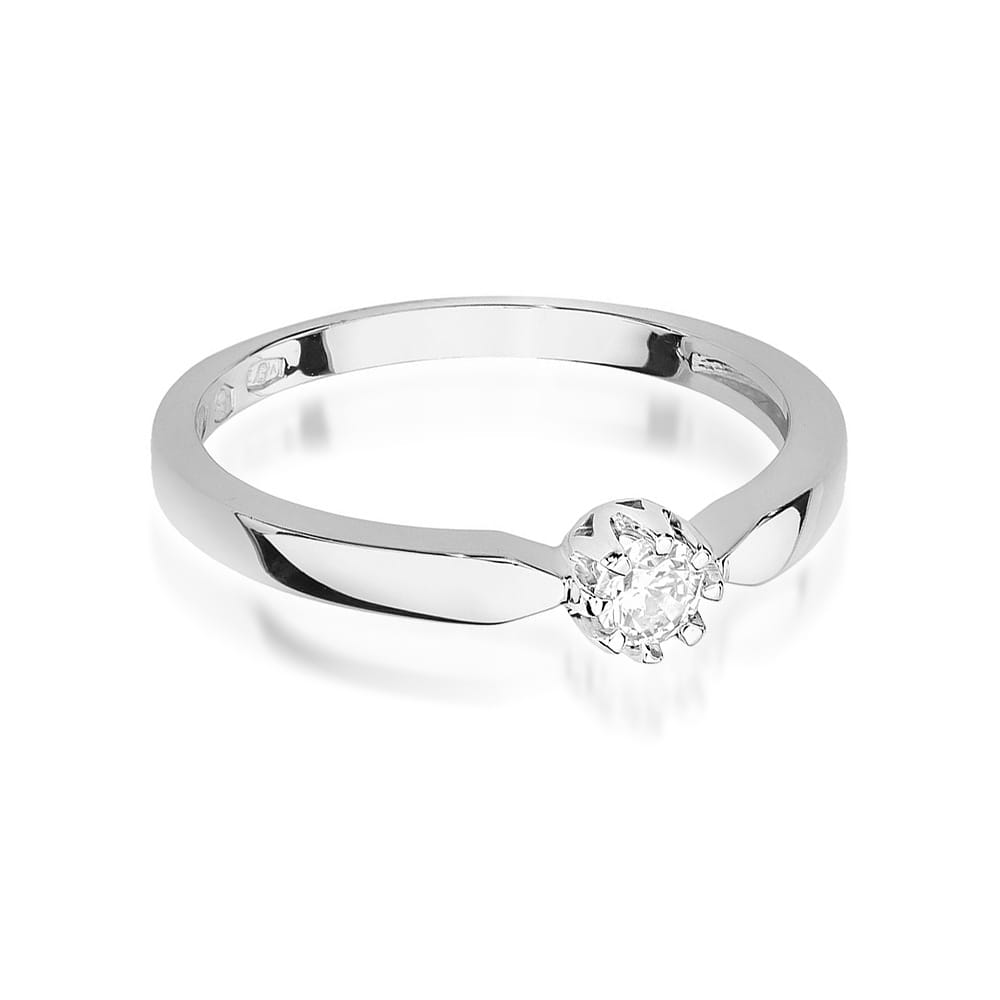 W450B Diamantový prsteň 0,15ct biele zlato Au 585/1000 - 1