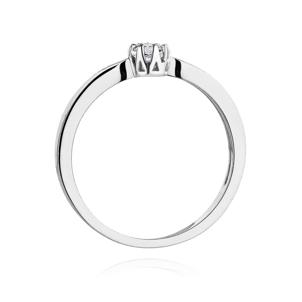 W450B Diamantový prsteň 0,15ct biele zlato Au 585/1000 - 2