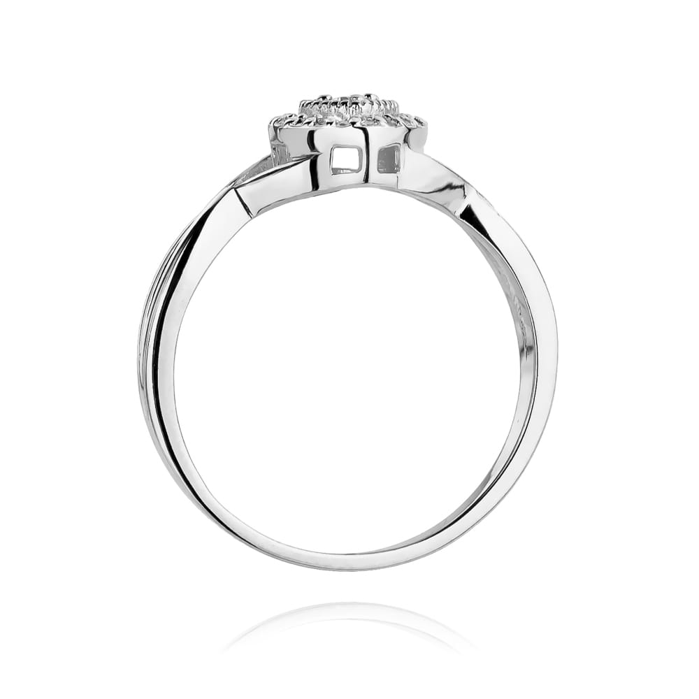 W458 Diamantový prsteň 0,04ct biele zlato Au 585/1000 - 2