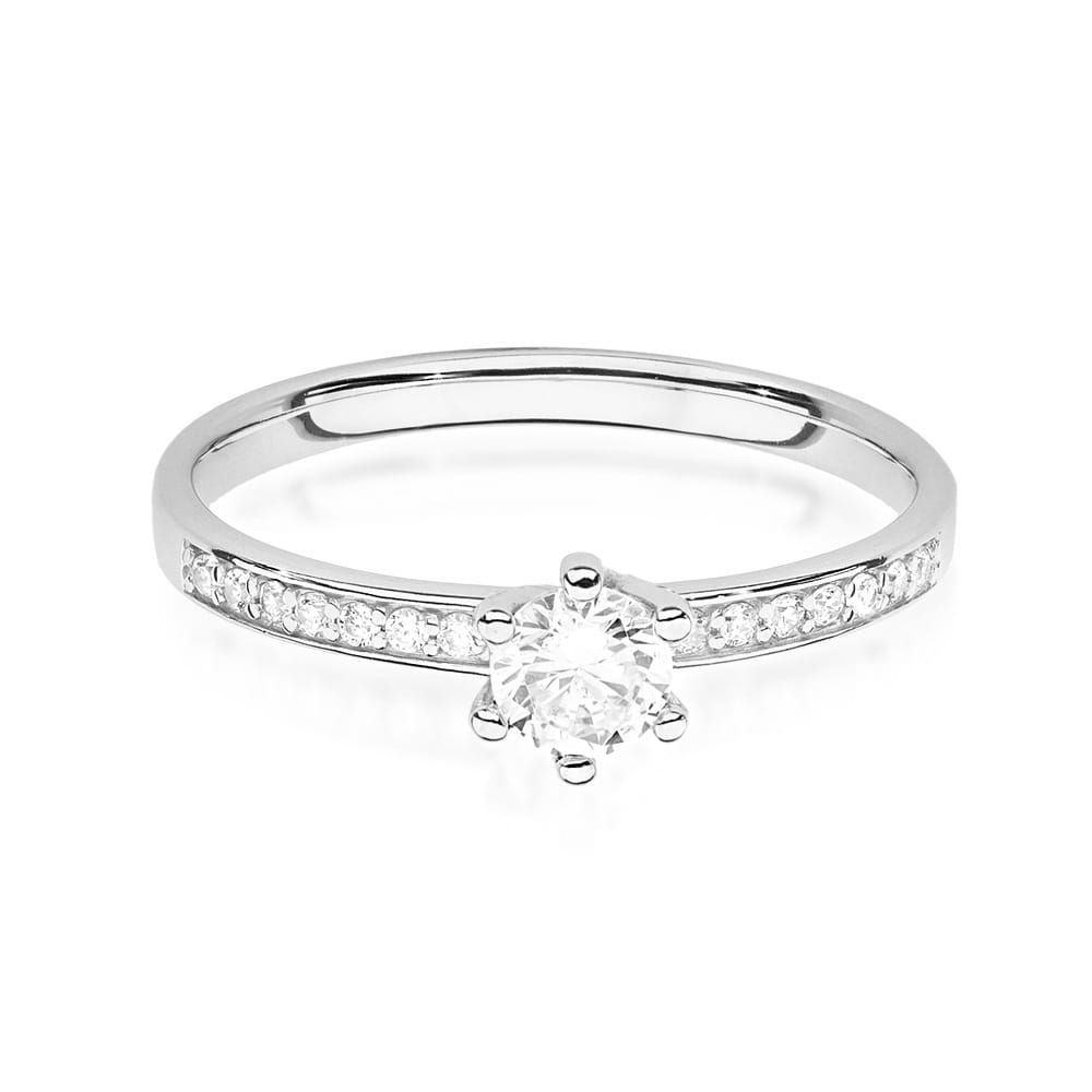 W459B Diamantový prsteň 0,25ct biele zlato Au 585/1000 - 1