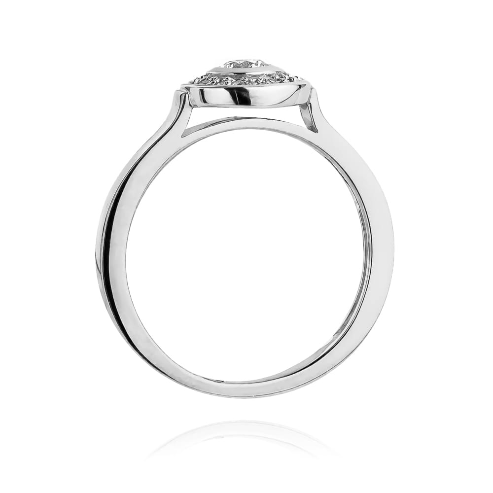 W460B Diamantový prsteň 0,15ct biele zlato Au 585/1000 - 2