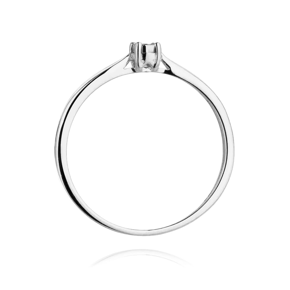 W461 Diamantový prsteň 0.01ct biele zlato Au 585/1000 - 2